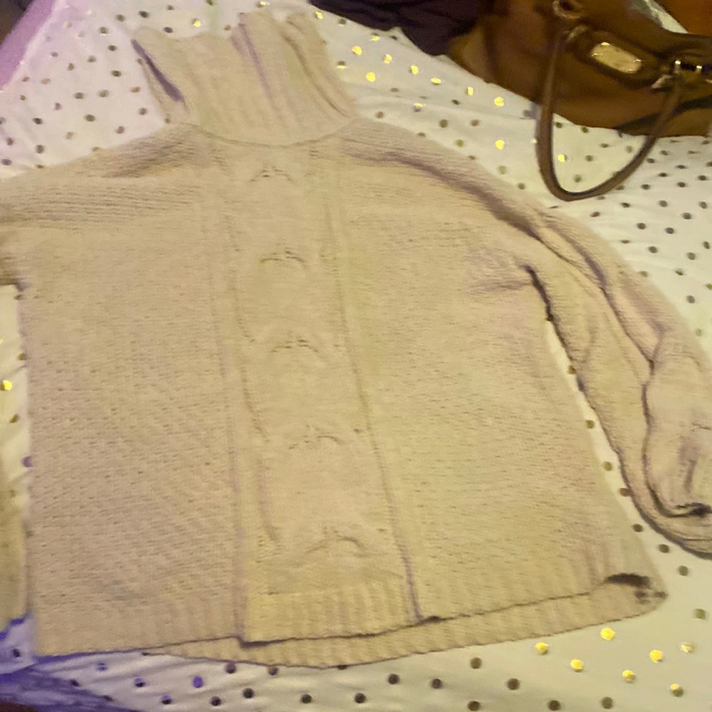 Seven7 cowl Chenille turtle neck Sweater small